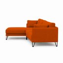 Ver imagem 6 de Sofá Sala de Estar Atena Chaise Esquerdo Pés de Ferro 374cm 6 Lugares Bouclê Terracota M1 - Monari D