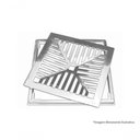 Ver imagem 1 de Grelha Quadrada Reta C/suporte Escovada 20x20