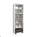 Ver imagem 1 de Estante Sevilha Branco Trama 188cm para Livros e Decoração Multiuso Aberta