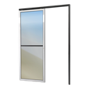 Ver imagem 1 de Porta de Correr Suspensa Vidrao Dir L.25 Mix Preta 210x90 Brimak