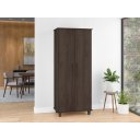 Ver imagem 3 de Organizador Multiuso Armário Grande Lisboa 2 portas 5 repartições internas cor Coffe marrom escuro S