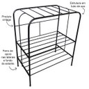 Ver imagem 3 de Estante Discos Lps Vinil Vitrola Preto