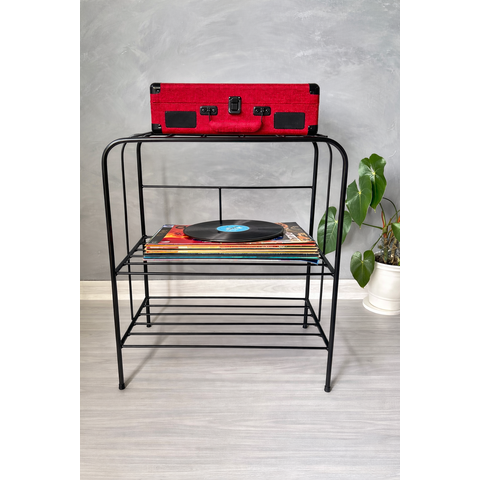 Estante Discos Lps Vinil Vitrola Preto