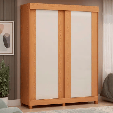 Guarda Roupa Toledo 2 Portas de Correr 100% Mdf C/pes Cinamomo Off White Fosco/fend La 131