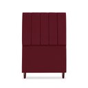Ver imagem 4 de Cabeceira Cama Box Solteiro Queen Estofada Carla 100cm Suede:bordo