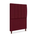 Ver imagem 1 de Cabeceira Cama Box Solteiro Queen Estofada Carla 100cm Suede:bordo