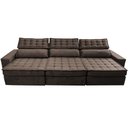 Ver imagem 5 de Sofá Retrátil e Reclinável 3,85m Cama inBox Big Star com SoftGel D40 Velupluma Café