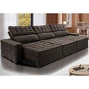 Ver imagem 1 de Sofá Retrátil e Reclinável 3,85m Cama inBox Big Star com SoftGel D40 Velupluma Café