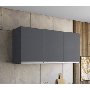 Armário de Cozinha Aéreo Andréia 120mt Cinza Ajl