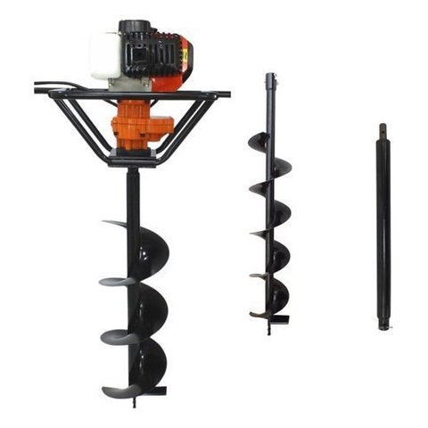 Kit Perfurador de Solo Vulcan 52cc Broca 80x15cm + Broca 80x25cm