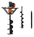 Ver imagem 1 de Kit Perfurador de Solo Vulcan 52cc Broca 80x15cm + Broca 80x25cm