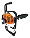 Ver imagem 4 de Kit Perfurador de Solo Vulcan 52cc Broca 80x15cm + Broca 80x25cm