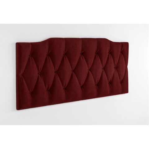 Cabeceira Painel Estofada Casal 1,40 Dobrável Cama Box Nicole Vermelho