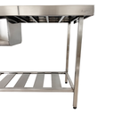 Ver imagem 6 de Pia Aço Inox Industrial 140x60x90 Cm Cuba Centralizada Nortinox