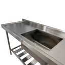 Ver imagem 4 de Pia Aço Inox Industrial 140x60x90 Cm Cuba Centralizada Nortinox