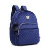 Mochila Veludo Feminina Média Escolar Urbano Kika KK273 Azul AZ273 - 1