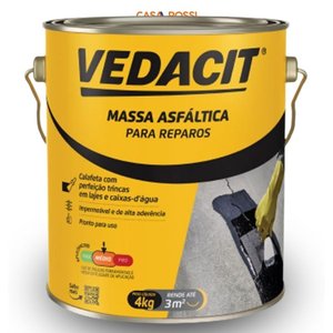 Massa Asfaltica Reparos (carbolásticos 2) 4kg Vedacit