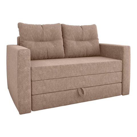 Sofá Cama 2 Lugares Casal 1,50 Mts Bouclê Luma Matrix Cor:boucle Marrom