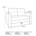 Ver imagem 2 de Sofá Cama 2 Lugares Casal 1,50 Mts Bouclê Luma Matrix Cor:boucle Marrom