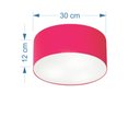 Ver imagem 2 de Plafon Cilíndrico Vivare Md-3010 Cúpula em Tecido 30x12cm - Bivolt - Rosa Pink - Bivolt