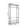 Closet Aberto com Regulagem Mtela Estilo Industrial 1200x2200x450mm - 6