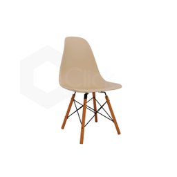 Cadeira Charles Eames Eiffel Pés De Madeira Palito Kit com 4 AJL Cadeira Eames - 4
