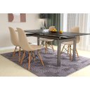 Ver imagem 1 de Cadeira Charles Eames Eiffel Pés De Madeira Palito Kit com 4 AJL Cadeira Eames