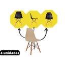 Ver imagem 2 de Cadeira Charles Eames Eiffel Pés De Madeira Palito Kit com 4 AJL Cadeira Eames