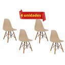 Ver imagem 3 de Cadeira Charles Eames Eiffel Pés De Madeira Palito Kit com 4 AJL Cadeira Eames