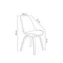 Ver imagem 3 de Kit 2 Cadeiras de Jantar Estofadas Lis Bege/Cru