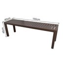 Ver imagem 2 de Banco Ripado em Alumínio 1.50m Marrom