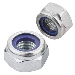 PORCA SEXTAVADA NYLON TRAVANTE M8 INOX 316 DIN 985 - 100UN