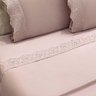 Jogo de Cama Lençol Bella Queen 4 Peças Micropercal 300 Fios Bordado Inglês Macio Rosê 100% Poli - 2