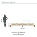 Ver imagem 3 de Rack Arco 268 cm Porta Sextavada Incolar Luna