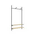 Ver imagem 2 de Closet Aberto Simples Cremalheira com Regulagem Metal Estilo Industrial 1200x2200x450mm