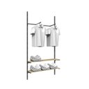 Ver imagem 5 de Closet Aberto Simples Cremalheira com Regulagem Metal Estilo Industrial 1200x2200x450mm
