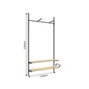Ver imagem 6 de Closet Aberto Simples Cremalheira com Regulagem Metal Estilo Industrial 1200x2200x450mm