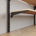 Ver imagem 4 de Closet Aberto Simples Cremalheira com Regulagem Metal Estilo Industrial 1200x2200x450mm