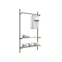 Ver imagem 5 de Closet Aberto Simples Cremalheira com Regulagem Metal Estilo Industrial 1200x2200x450mm
