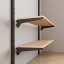 Ver imagem 4 de Closet Aberto Simples Cremalheira com Regulagem Metal Estilo Industrial 1200x2200x450mm