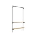 Ver imagem 2 de Closet Aberto Simples Cremalheira com Regulagem Metal Estilo Industrial 1200x2200x450mm