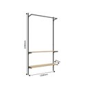 Ver imagem 6 de Closet Aberto Simples Cremalheira com Regulagem Metal Estilo Industrial 1200x2200x450mm