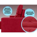 Ver imagem 6 de Sofá Pegasus 2,00M Assento Retrátil e Reclinável Velosuede Vermelho - Netsofás