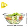 Saladeira Grande 4,5 L + Colher + Garfo de Salada Acrílico Conjunto para Salada Kit 3 Peças Top Cozi - 5