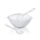 Ver imagem 4 de Saladeira Grande 4,5 L + Colher + Garfo de Salada Acrílico Conjunto para Salada Kit 3 Peças Top Cozi