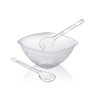 Saladeira Grande 4,5 L + Colher + Garfo de Salada Acrílico Conjunto para Salada Kit 3 Peças Top Cozi - 4
