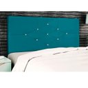 Ver imagem 2 de Cabeceira Solteiro 90cm Camboriú Suede Azul Tiffany e Frame