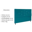 Ver imagem 5 de Cabeceira Solteiro 90cm Camboriú Suede Azul Tiffany e Frame