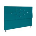 Ver imagem 1 de Cabeceira Solteiro 90cm Camboriú Suede Azul Tiffany e Frame