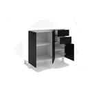 Ver imagem 4 de Balcão de Cozinha Keila 3 Portas 2 Gavetas Branco Preto Formimóveis